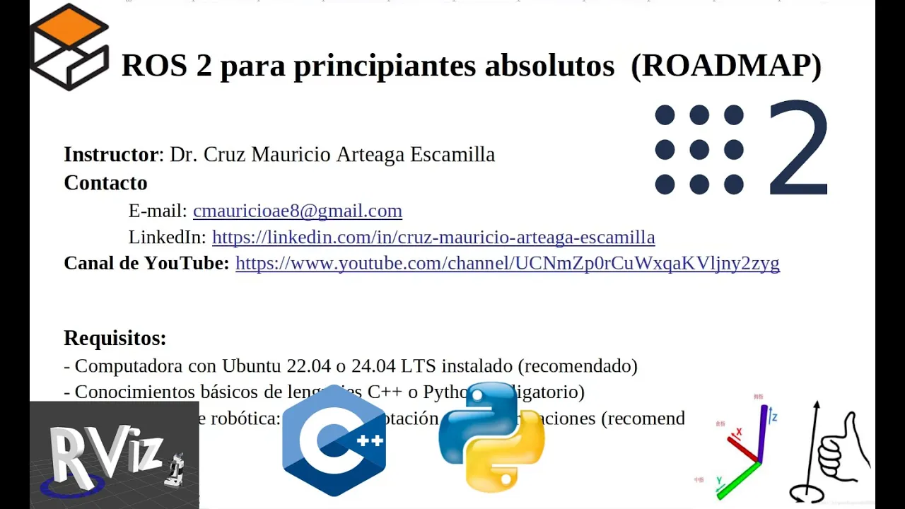 ROS 2 para principiantes absolutos, roadmap, ruta de aprendizaje #ros2 #ros2desde0