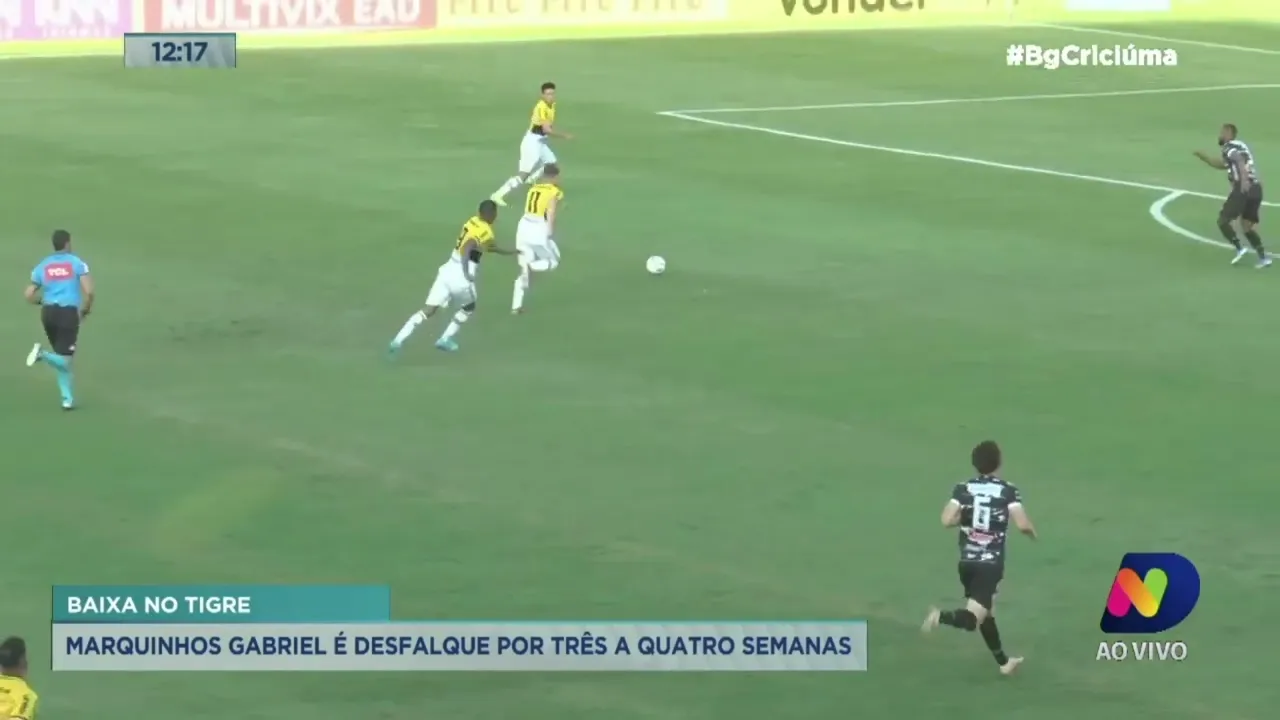 Marquinhos Gabriel sofre lesão e não irá entrar em campo por no mínimo três semanas pelo Tigre