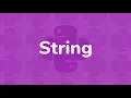STRING PENGENALAN PYTHON