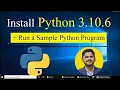 How to install Python 3 10 6 on Windows 10