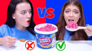 ASMR Big VS Small Spoon Food Challenge By LILIBU 