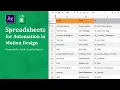 Spreadsheets for Automation in Motion Design