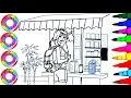 Disney s Barbie Colouring Drawings Barbie at the Rainbow Juice Bar Coloring Pages Learn Colours