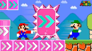 super mario bros but everything can only walk in a straight line