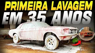 LAVAGEM DETALHADA COMPLETA Carro ABANDONADO! Parado a muito tempo - EP2 MUSTANG V8 67