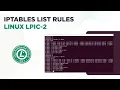List of IPtables rules - Linux LPIC-2