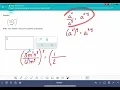 ALEKS Power and quotient rules with positive exponents