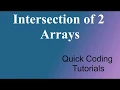 Intersection of 2 Arrays Coding Interview Questions OhMyCode