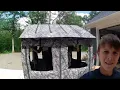 Reviewing the trophy slayer 5x5 ground blind Dirt road whitetails