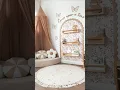 Playroom decor by Ponponi Featuring our new scalloped wooden arch and floral arch decal