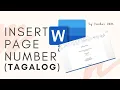 START PAGE NUMBERS AT A SPECIFIC PAGE for Research paper or Thesis - TAGALOG
