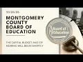 Board of Education - Capital Budget and CIP Hearing #1 - 10/26/26