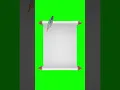 Scroll Opening with Feather Pen Green Screen Free to Use