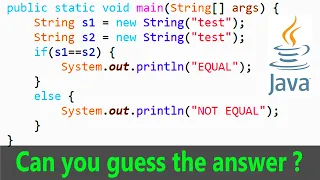 Why String is immutable in Java Difference between operator and equals method String Pool
