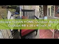 Review YIJIAN HOME Outdoor Bench Cushion 48 x 18 x 4 Inch Memory Foam Patio Bench Cushion for Outdo
