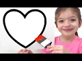 Adel is Painting Shapes Best Learning for Toddlers