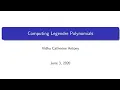 Computing Legendre Polynomials