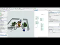 FlexSim Simulation of a Centered Robot Work Cell