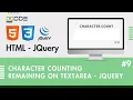 jQuery Simple Textarea Character Counter jQuery Character Count