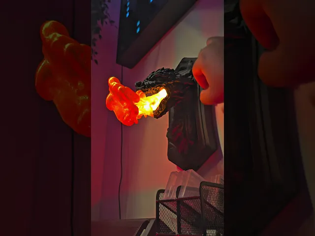 Wall Mounted Dragon Sconce - Fire Breather video thumbnail