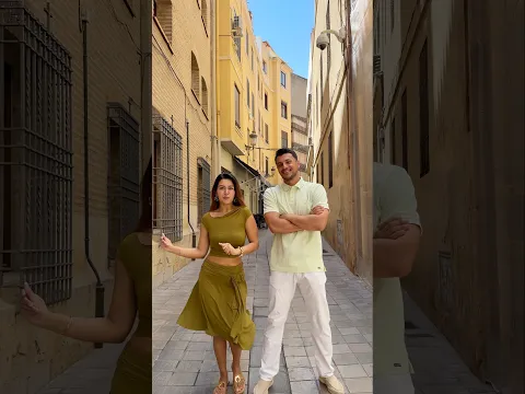 Indian girl meets European guy in Spain 🤭🇪🇸 #dhruvinanda #outfits #travel #transition