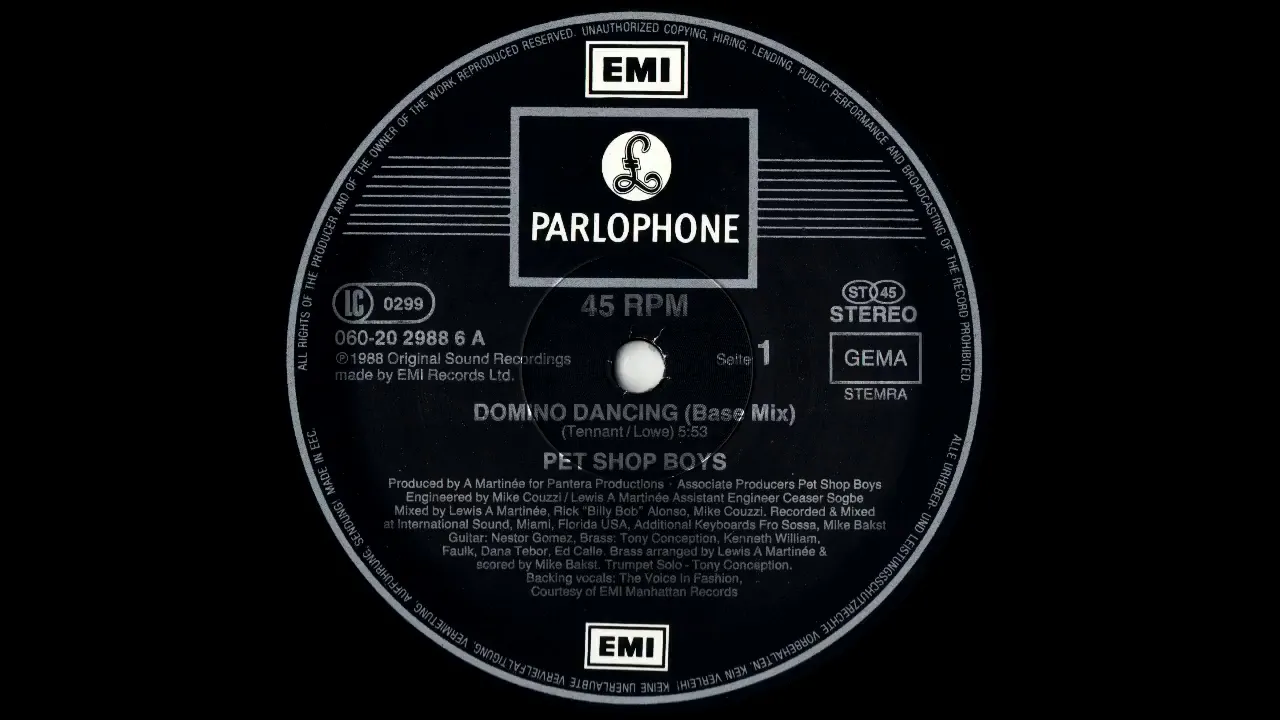 Pet Shop Boys - Domino Dancing (Base Mix) 1988