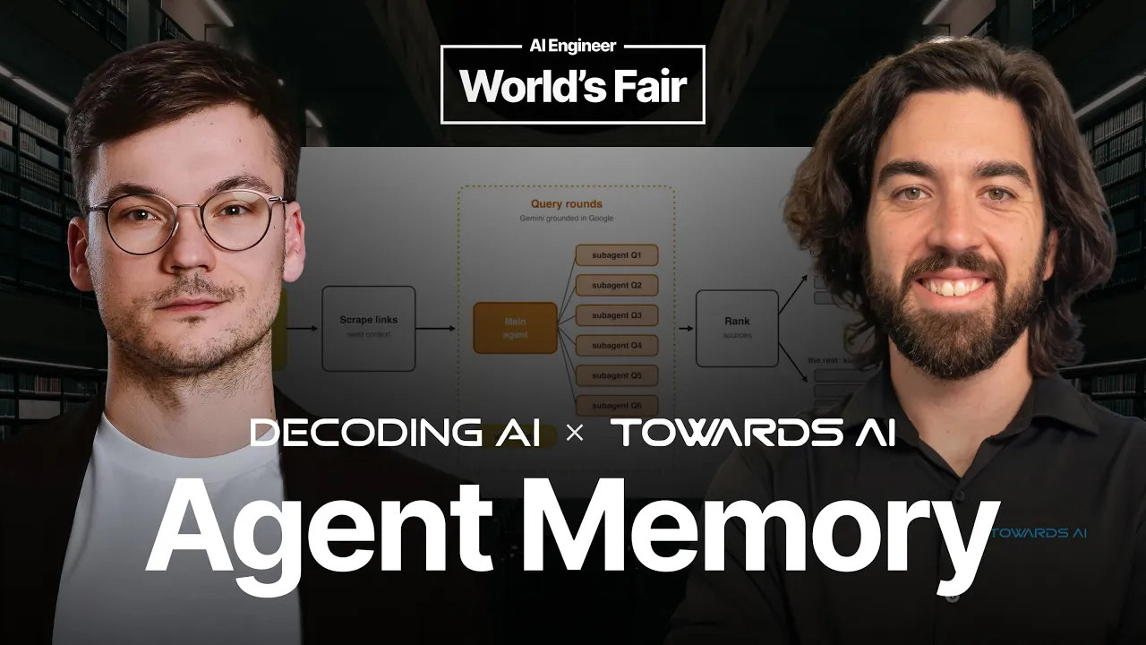 Turn 10,994 Notes Into Memory - Paul Iusztin, Decoding AI & Louis-François Bouchard, Towards AI: video thumbnail