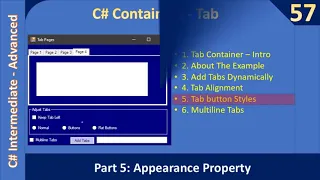C Tab Container Control Part 5 Flat Button Tab Style C Advanced