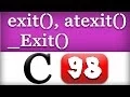 exit atexit - Exit Functions in C Programming Language Tutorial