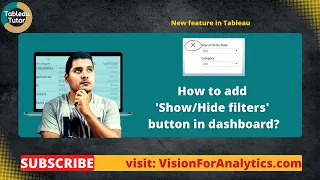 Tableau - How to add hide or unhide filter button in dashboard