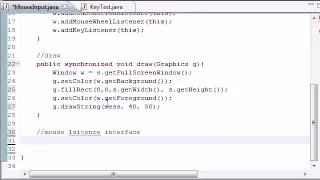 How to do User Mouse Input in Java Programming