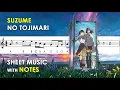 Download Lagu Suzume no Tojimari Theme Song | Sheet Music with Notes for Recorder, Flute, Violin Tutorial