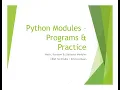 Python Modules Math Random Statistics Module CBSE Class XI XII CBSE TechTalks
