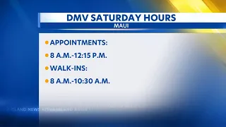DMV Saturday hours
