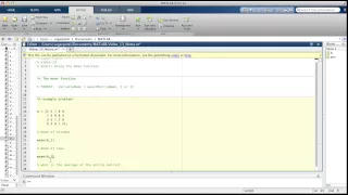 MATLAB 13 Mean function