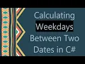 Calculating Weekdays Between Two Dates in C
