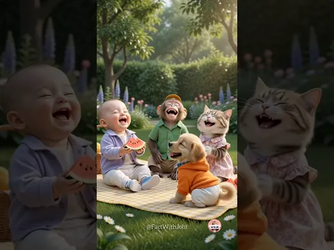 Monkey Video 🤣| Aaj sabko watermelon milega🍉| #babylaughing #monkey #puppy #baby #viralshorts