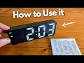 Manual Instructions - LED Clock with Alarm Large Digital Display GH0712L LC001 Settings