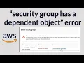Solved Security group has a dependent object error in AWS Remove security group