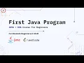 First Program In Java Complete Java DSA Course From Zero to LeetCode