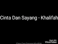 Khalifah cinta dan sayang(lirik)