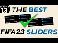 The BEST FIFA 23 Sliders MORE DIFFICULT REALISTIC FUN