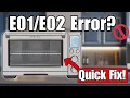 E01 or E02 on Breville Oven What It Means What to Do