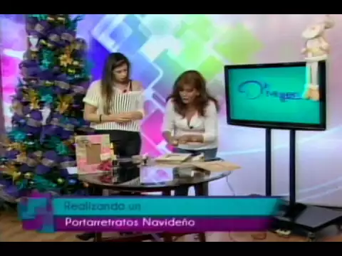 Realizando un portarretratos navideño