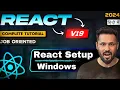 React js 19 tutorial in Hindi Setup React Environment Install React project in Windows