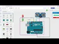 Arduino HC-SR04 Ultrasonic Sensor Non-Blocking Distance Measurement Virtual Simulation