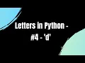 Make the letter d in Turtle