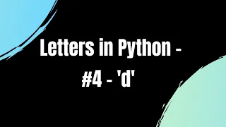 Make the letter d in Turtle
