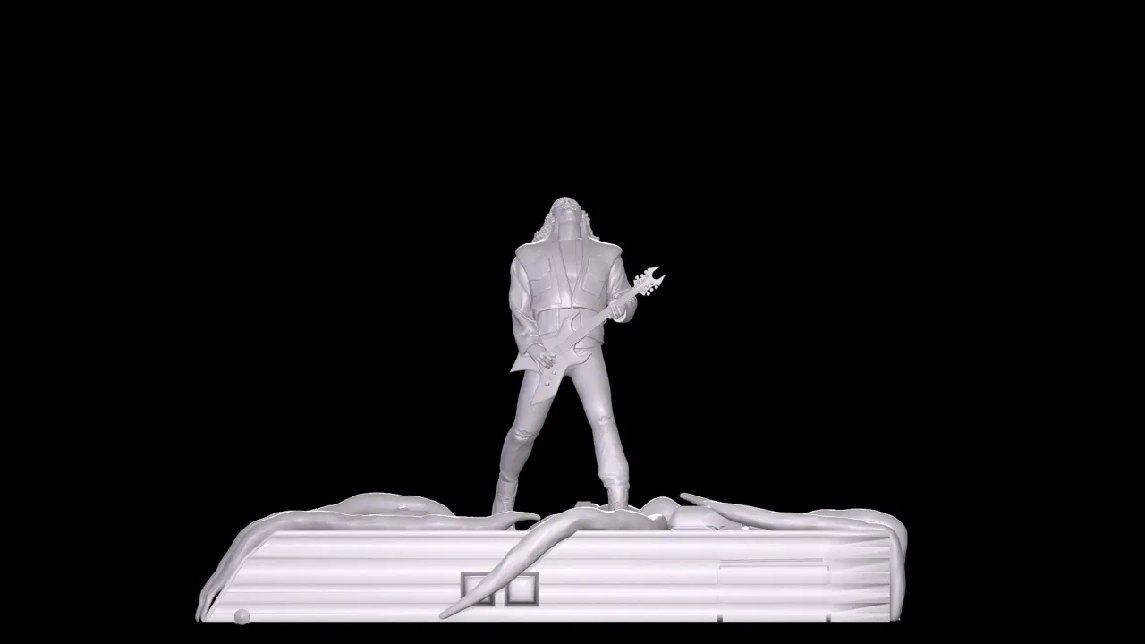 Eddie’s Ultimate Solo - Upside Down Rooftop Concert 3D Printable Model