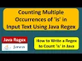 How to check multiple occurrences of is in the input text Java Regex Regex in java